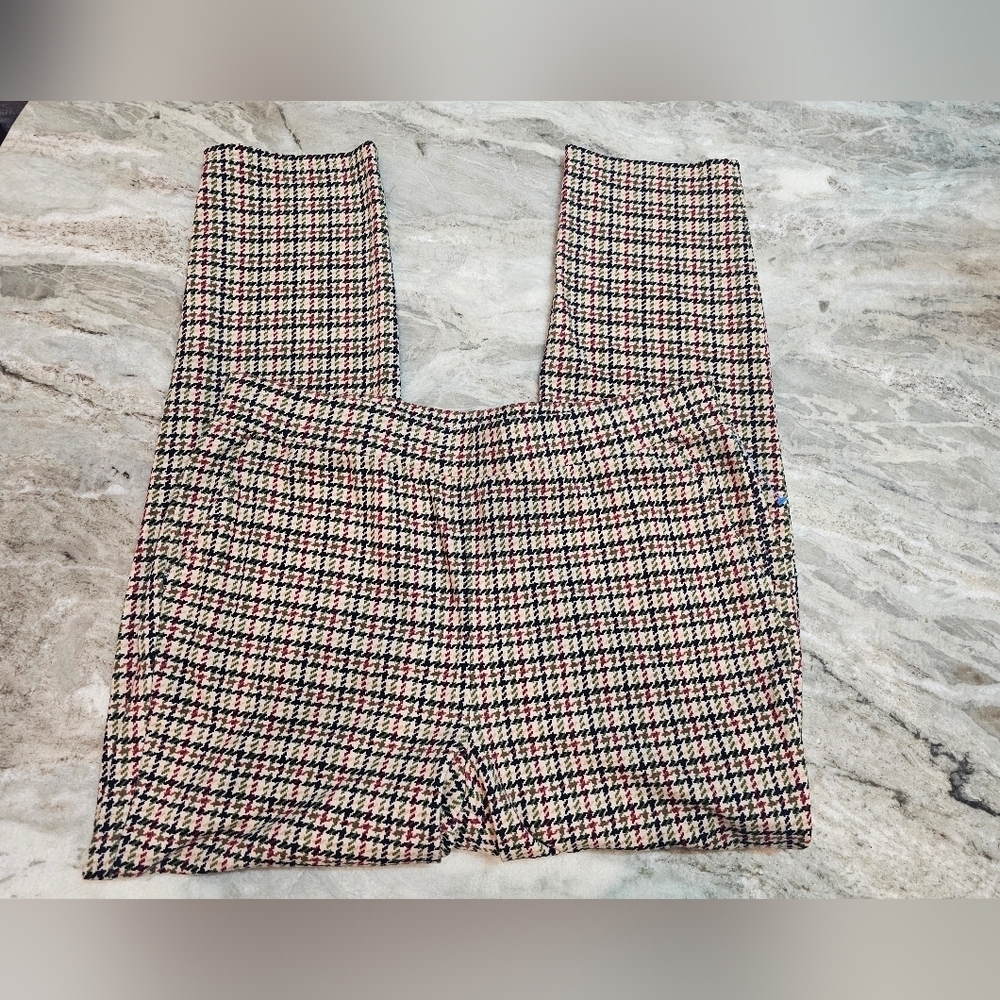 Appleseed’s Houndstooth Knit Pants Size Large Cotton Stretch